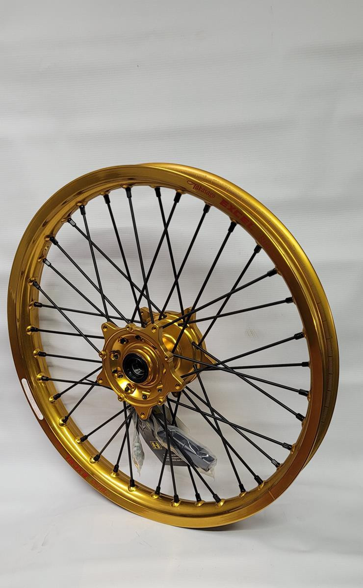 ДИСК REX (EXCEL) ПОВНЕ ПЕРЕДНЄ КОЛЕСО 21 ДЮЙМ 21 x 1.85 (ОБІД EXCEL) YAMAHA XTZ 700 TENERE (690) '20-, ЗОЛОТИЙ ОБІД / ЧОРНІ СПИЦІ / ЗОЛОТИЙ ВТУЛКА / ЧОРНІ НІПЕЛІ (ВИГОТОВЛЯЄТЬСЯ НА ЗАМОВЛЕННЯ)