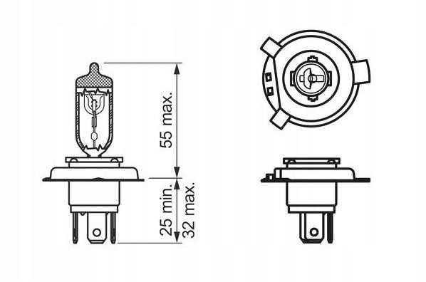 BOSCH ЛАМПОЧКА HS1 35/35 Вт 12 В PX43T