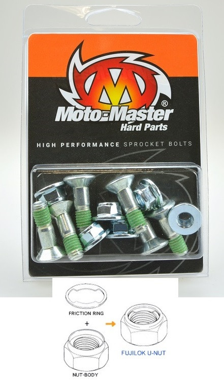 MOTO-MASTER БОЛТИ ЗАДНЬОЇ ЗІРОЧКИ M8X26MM (6 ШТ.) FUJILOK U-подібна гайка (TORX) KTM/HUSQVARNA/BETA
