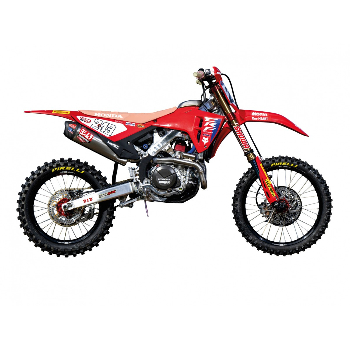 BLACKBIRD HONDA CRF 250R '25; CRF 450R '25 НАБІР НАКЛАДОК TEAM HRC (РЕПЛІКА) колір червоний чорний