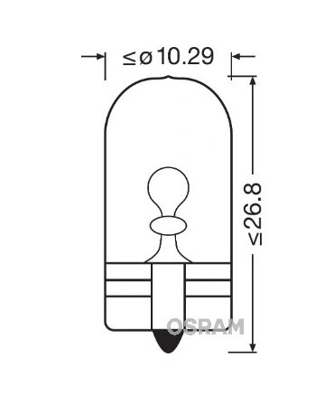OSRAM ŻARÓWKA 12V 5W WY5W W2,1x9,5d (POMARAŃCZOWA - KIERUNKOWSKAZ) 1 SZTUKA