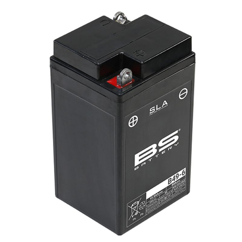 Акумулятор BS B49-6 (FA) 6V 10AH 91X83X159, що не потребує обслуговування - затоплений (80A) (10)