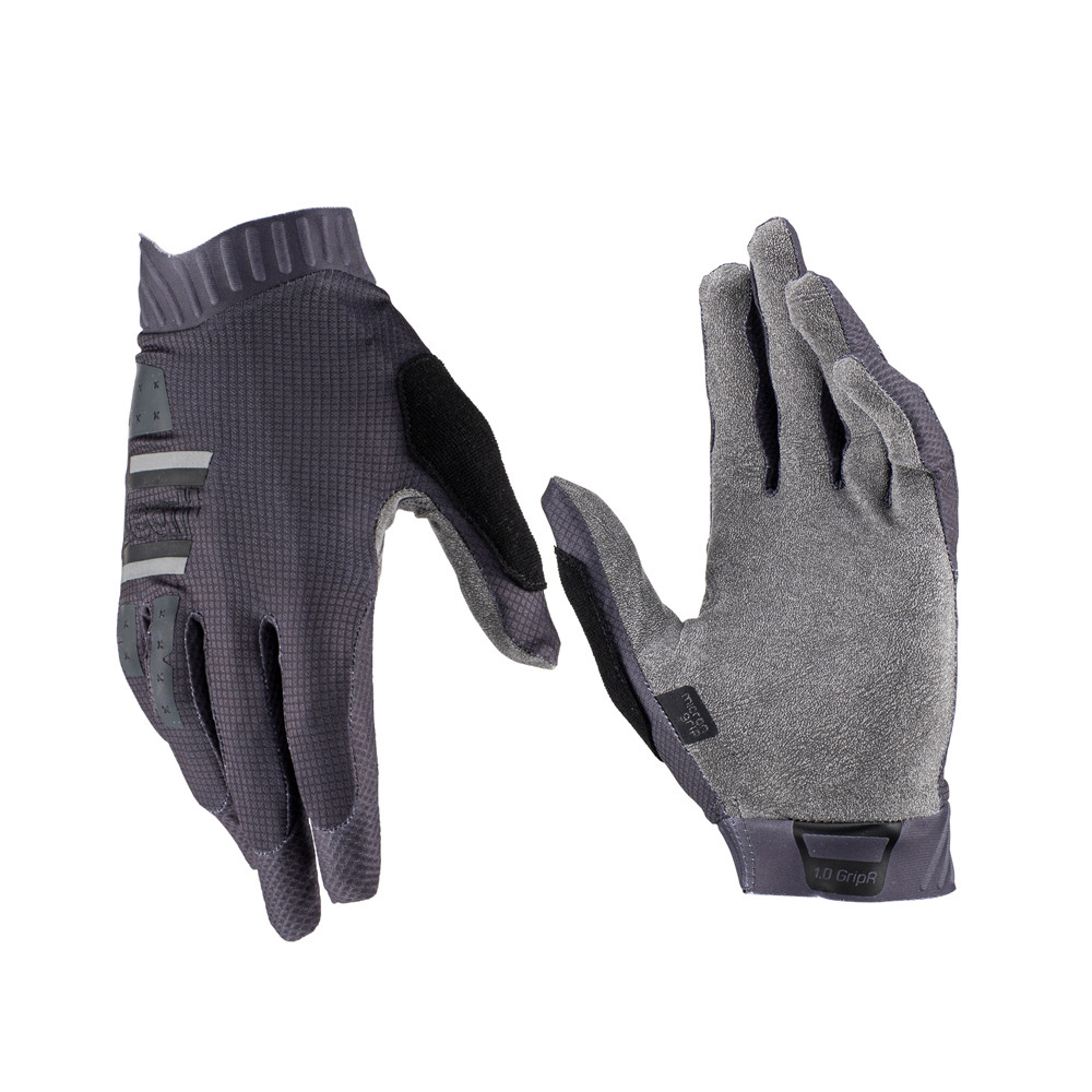 LEATT ВЕЛОСИПЕДНІ РУКАВИЧКИ (ДИТЯЧІ) MTB 1.0 GRIPR GLOVE JUNIOR STEALTH колір ГРАФІТОВІ РОЗМІР L