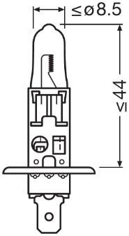 OSRAM ŻARÓWKA H1 12V 55W, P14.5S - 1 SZTUKA