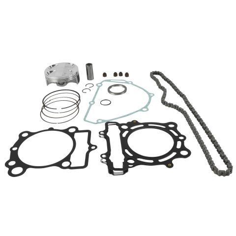 VERTEX РЕМОНТНИЙ КОМПЛЕКТ ВЕРХНЬОЇ ЧАСТИНИ ДВИГУНА KAWASAKI KXF 250 15-16 (ПОРШЕНЬ 24020B, ВЕРХНІ ПРОКЛАДКИ, ЛАНЦЮГ ГРМ)