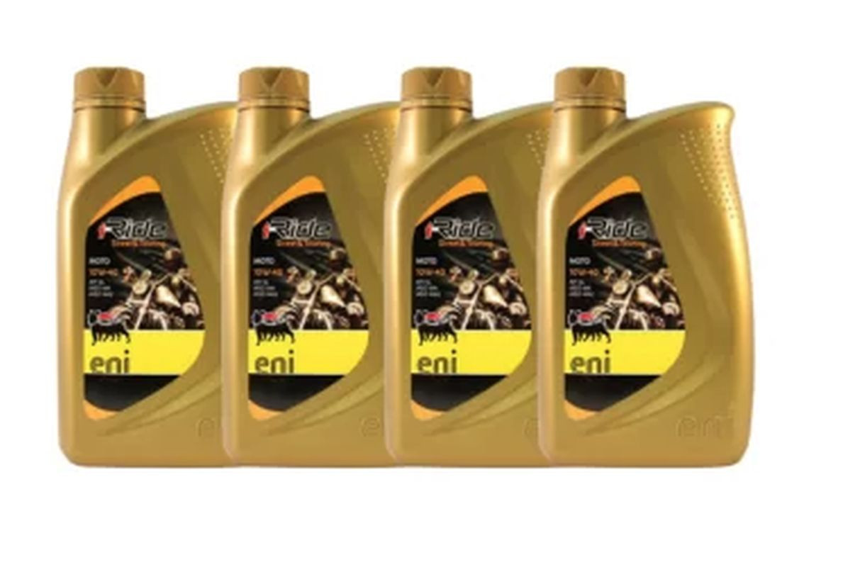 AGIP (ENI) I-RIDE MOTO 10W40 НАПІВСИНЕТИЧНА МОТОРНА ОЛИВА (4 Л) MA2 - КОРОБКА З 4 ШТУК