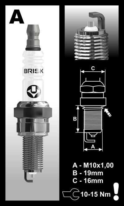 BRISK РОЗПРОДАЖ СРІБЛЯСТІ СВІЧКИ ЗАПАЛЮВАННЯ AR12YS (CPR8E)