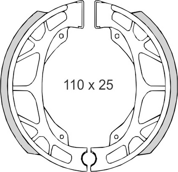 BRENTA ГАЛЬМІВНІ КОЛОДКИ DAELIM / HONDA / KYMCO / PEUGEOT / SYM (110x25 мм) (FT 01200)