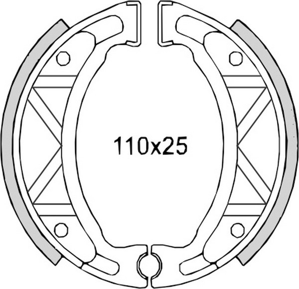 BRENTA SH503 ГАЛЬМІВНІ КОЛОДКИ YAMAHA CYGNUS 125 '95-'02, NEOS 50 '97-'09, SR 125 '82-'02, TT 225 '86-'04, YFA 125 '91-'93, YFM 200 '86-'89, YFM 225/350 '86-'88, YFS 200 '88-'02 (FT 01205)