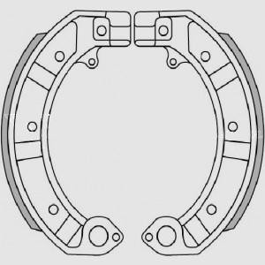 BRENTA ГАЛЬМІВНІ КОЛОДКИ PIAGGIO PK 50/125, PX 125/150/200, GS 160, SS 180/200, PE 200 (З ПЛАСТИНАМИ)(150x24 мм) (FT 0128)