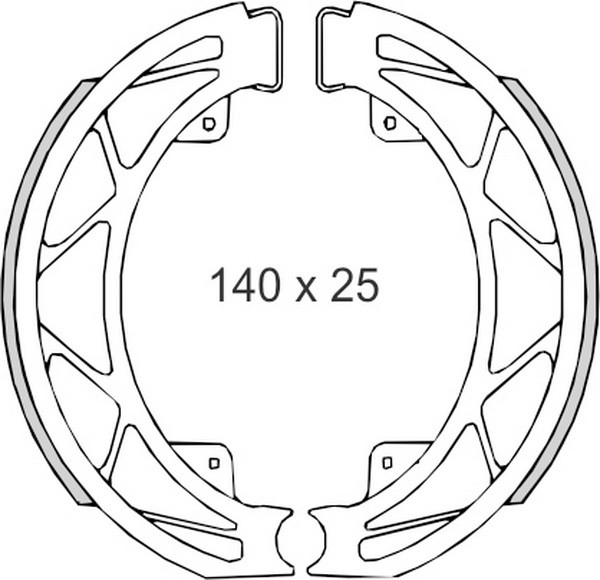 BRENTA ГАЛЬМІВНІ КОЛОДКИ PIAGGIO FLY 05'-/LIBERTY 97'-14'/LIBERTY 4T 00'- (140x25 мм) (FT 0303)