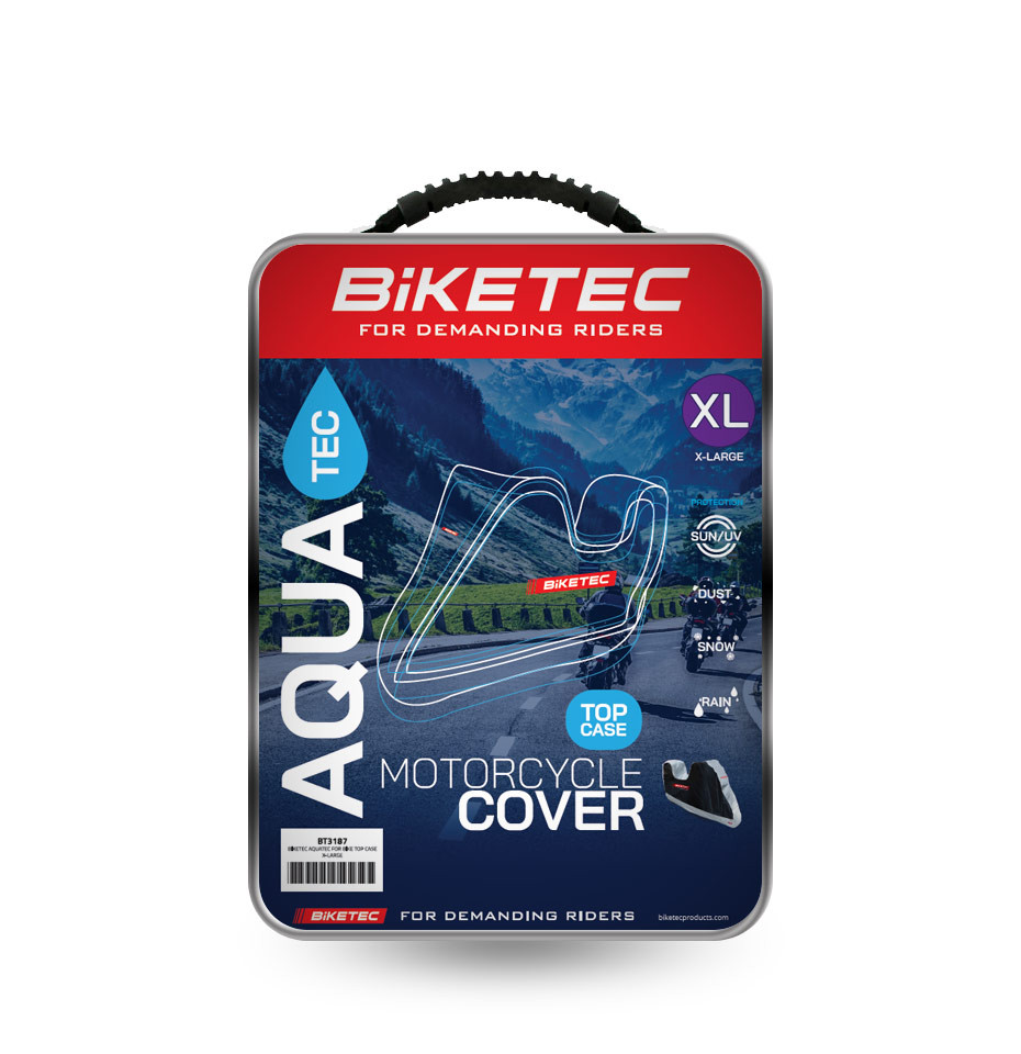 BIKETEC ВОДОЗАХИСНИЙ ЧОХОЛ ДЛЯ МОТОЦИКЛА AQUATEC З МІСЦЕМ ДЛЯ кофр центральний колір чорний/сірий РОЗМІРУ L
