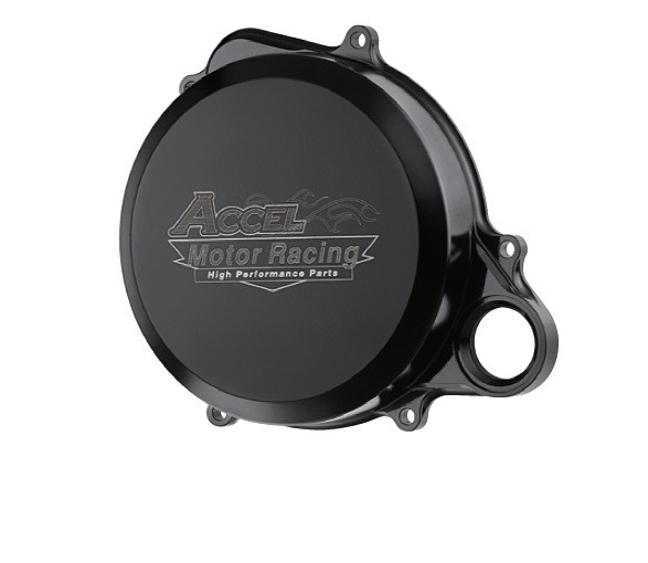 ACCEL АЛЮМІНІЄВА КРИШКА ЗЧЕПЛЕННЯ (З ПРОКЛАДКОЮ) HONDA CRF 250R '10-'16 колір чорний