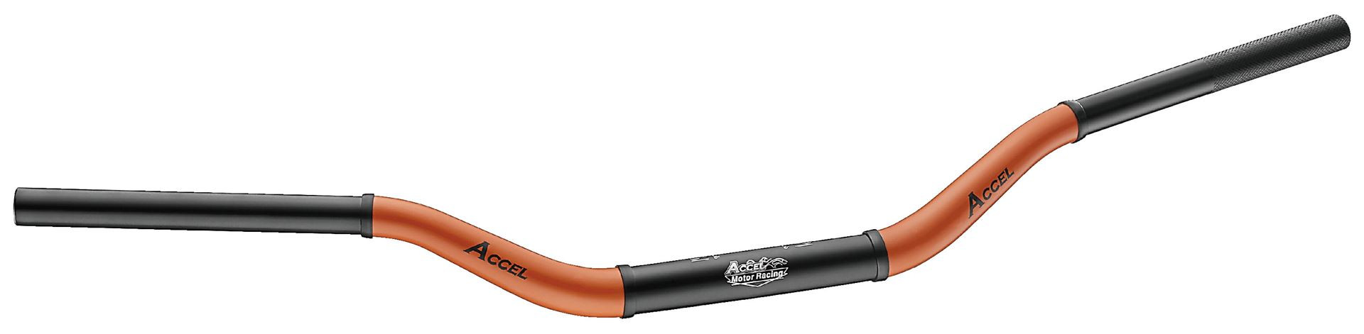 ACCEL АЛЮМІНІЄВЕ КЕРМО 28.6 ММ TAPER MX YAMAHA YZ PATTERN HIGH (7075-T6) ERGAL ДВОКОЛІРНЕ помаранчевий+чорний (ШИРИНА 803 ММ, ВИСОТА 92 ММ)