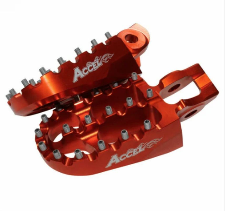 ACCEL ПІДНІЖКИ ДЛЯ KTM EXC/EXCF 250/300/350/450/500 '17-20 колір помаранчевий (КОМПЛЕКТ З 2 ШТУК)