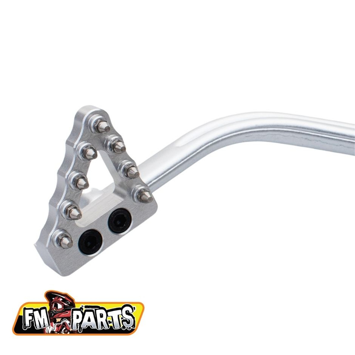 FM-PARTS НОЖКА ЗАДНЬОГО ГАЛЬМУВОГО ВАЖЕЛЯ (ШИРОКА) RIEJU '20-'24 колір сріблястий