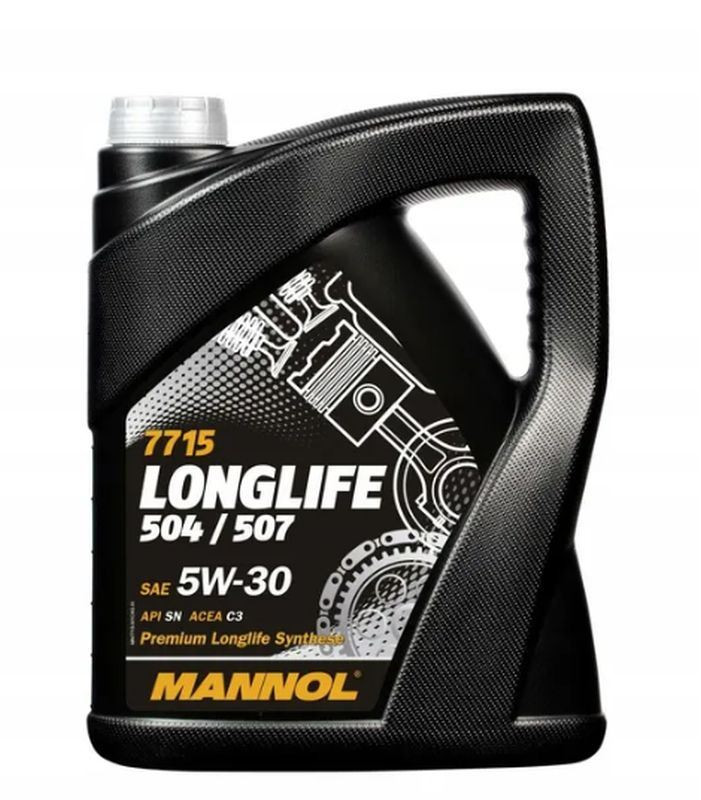 MANNOL АВТОМОБІЛЬНА МОТОРНА ОЛИВА 5W30 LONGLIFE 504/507 O.E.M. ДЛЯ VW, AU 4 ЛІТРИ (7715) (СИНТЕТИЧНА)
