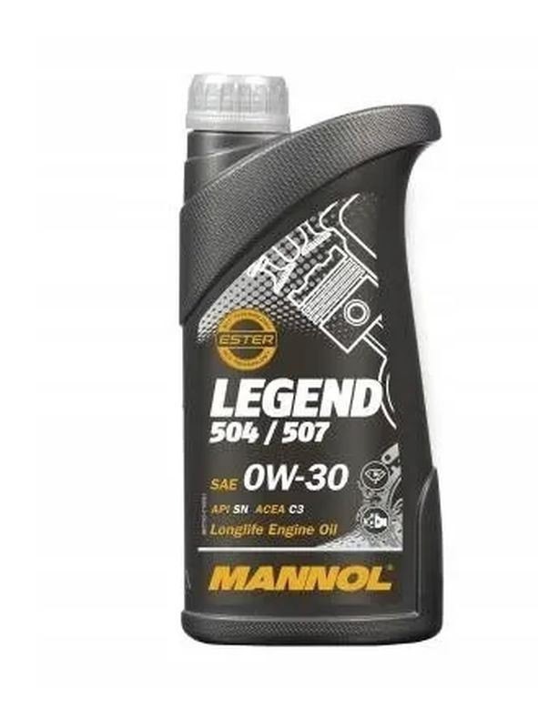 MANNOL АВТОМОБІЛЬНА МОТОРНА ОЛИВА 0W30 LEGEND 504/507 1 ЛІТР (7730) (СИНТЕТИЧНА)