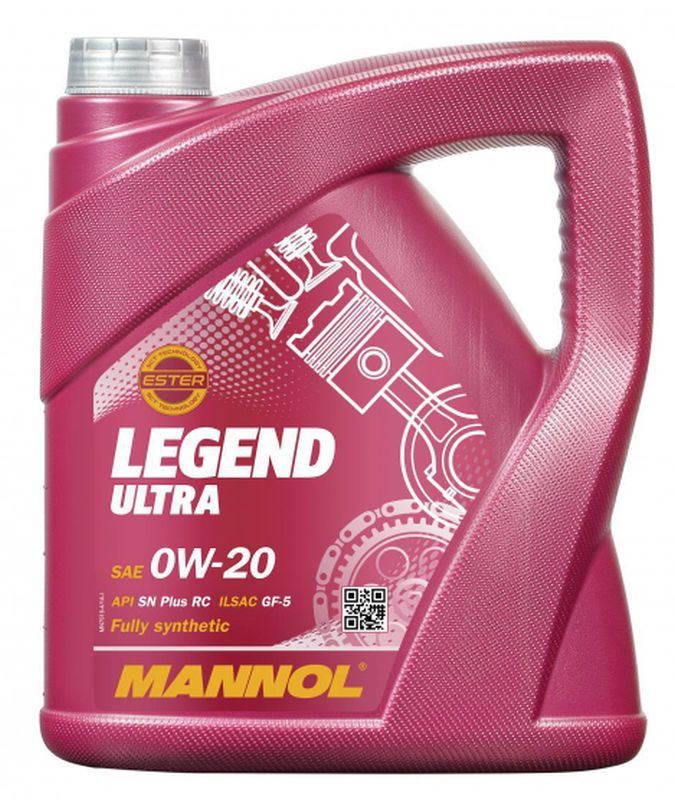 MANNOL АВТОМОБІЛЬНА МОТОРНА ОЛИВА 0W20 LEGEND ULTRA SN PLUS RC 4 ЛІТРИ (7918) (СИНТЕТИЧНА)