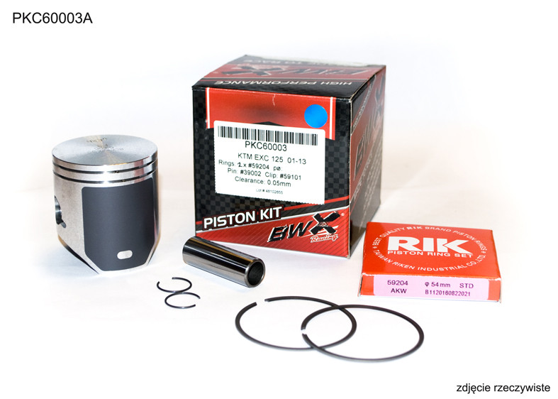 BEARING WORX ПОРШНЕВІ КІЛЬЦЯ KTM (2T) SX 125 (SX125) '01-'23, EXC 125 (EXC125) '01-'16, HUSQVARNA TC 125 '14-'22, TE 125 '14-'16 BETA RR 125 '18-'19 (53,94 мм) ПОВІТРЯНІ КІЛЬЦЯ 2 ШТ.