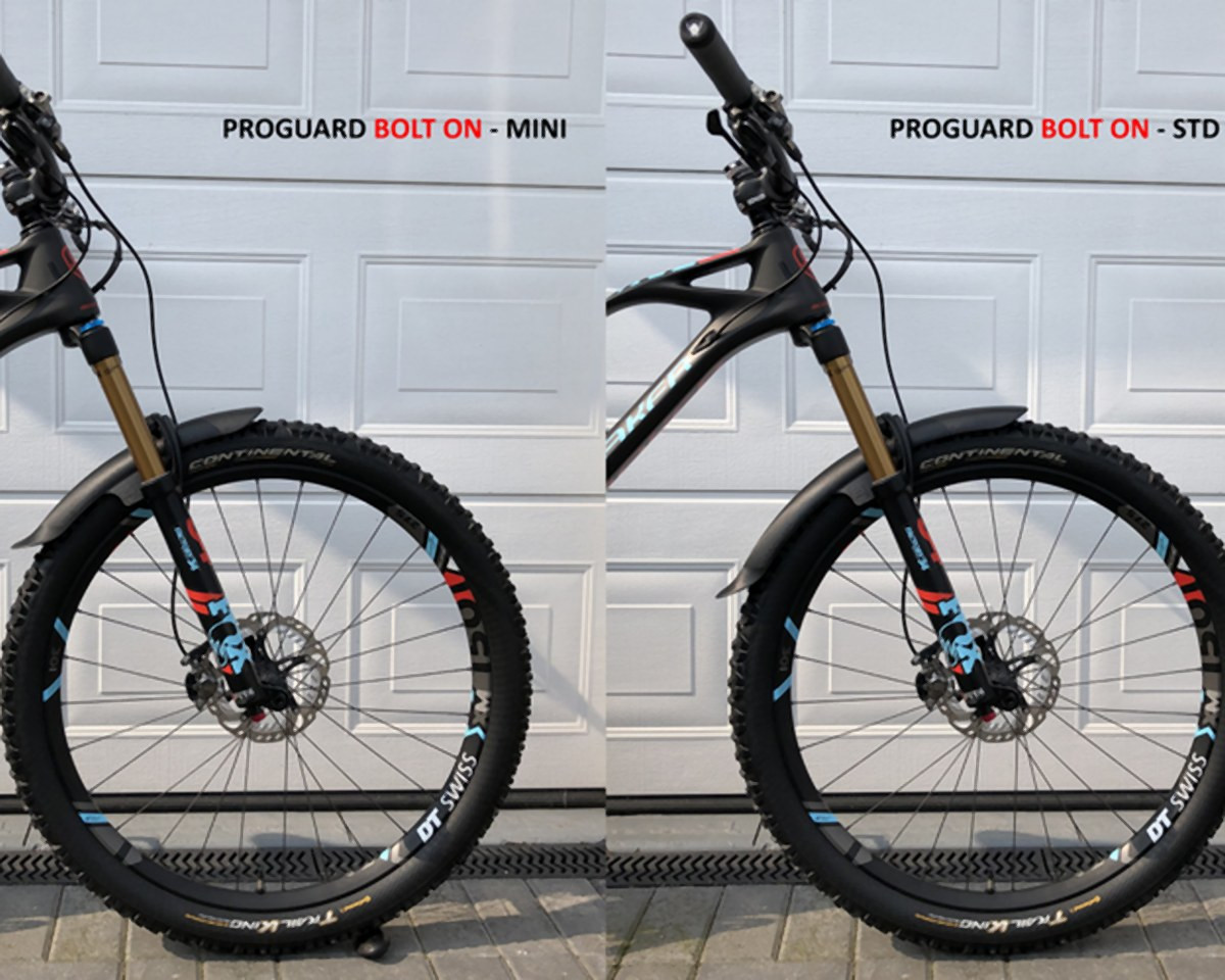 RAPID RACER PRODUCT Рекомендована роздрібна ціна крило велосипедне переднє БОЛТ PROGUARD НА ПЕРЕДНІЙ ДИСКИ MINI колір чорний (ВСТАНОВЛЕНИЙ НА БОЛТИ ФОРМИ ПІДКОВИ АМОРТИЗАТОРА)