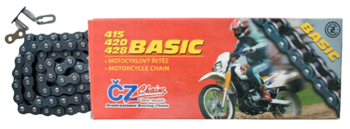 CZ ПРИВОДНИЙ ЛАНЦЮГ 420 BASIC (420S) (130 ЛАНОК) (19.0 КН) + ЗАХИСНА ПАЛЬЦЮ